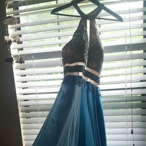 Formal gown with purse and shoes